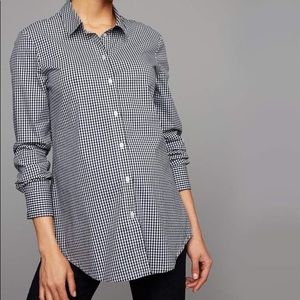 Isabella Oliver Maternity Gingham Buttondown Sz 2